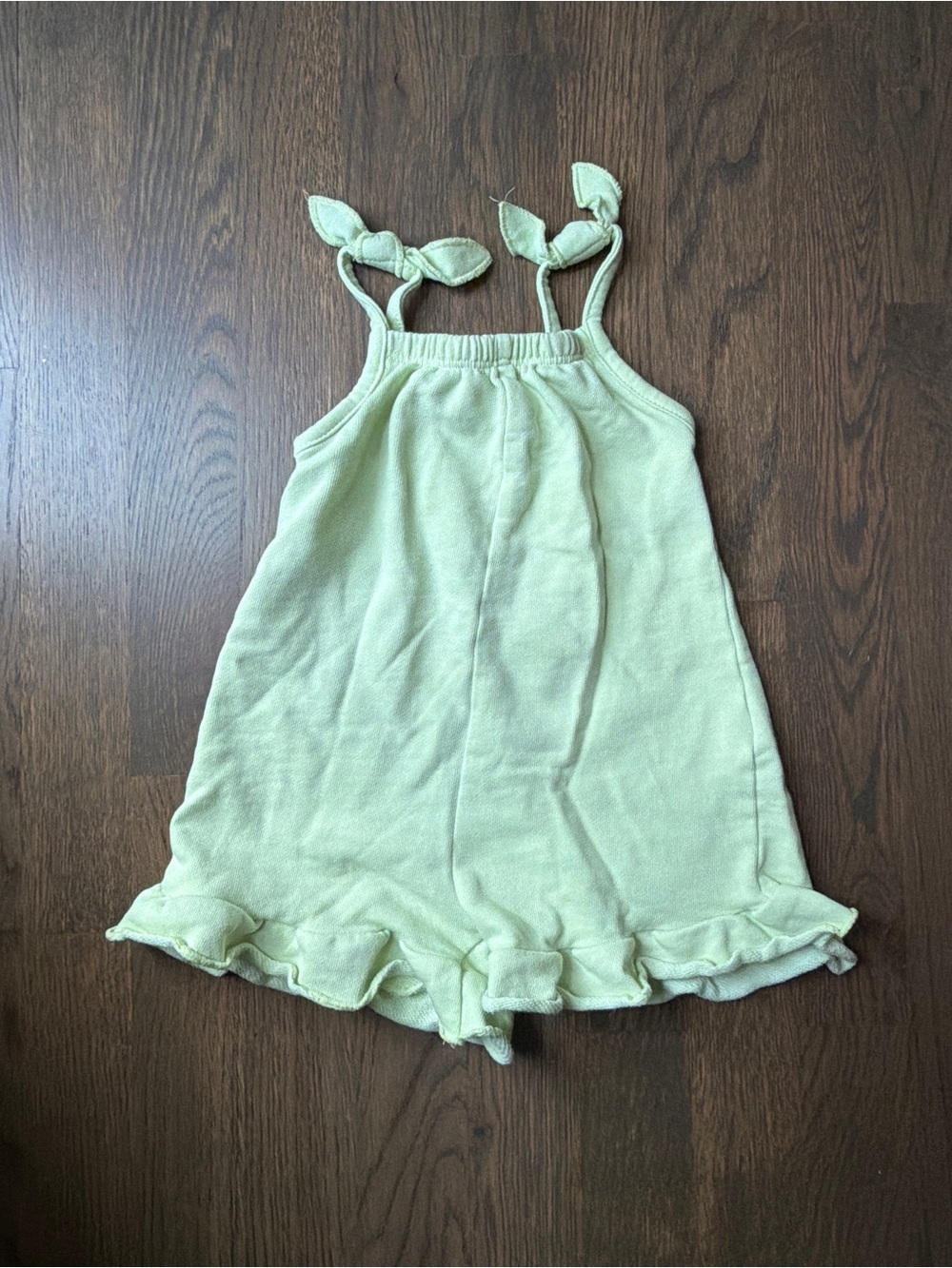 Zara Light Yellow Tie-Strap Summer Romper
